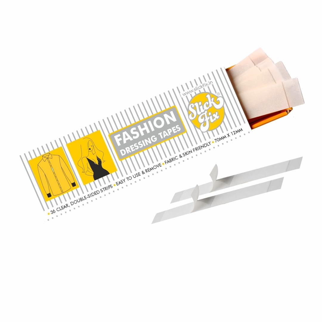 SlickFix Fashion Dressing Tape (Pack of 36) Invisible Double-sided Body Tape (Fabric and Skin Friendly) Strong Adhesive fo... - Review, Price and Buying Guide
