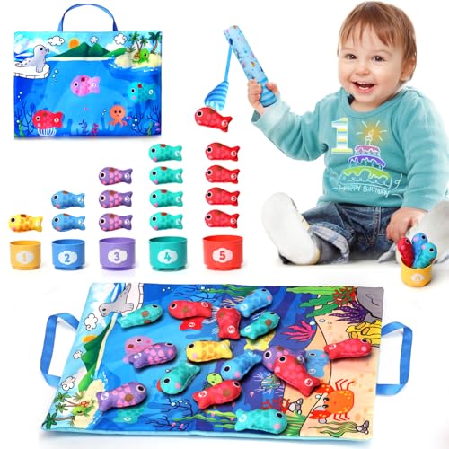 Baby Toys for 1 2 3 Year Old Boys Girls, Montessori Fish Toys for Children 1-2-3 Year Old Girl Boy Gifts Educational Baby Toy 6 to 12 Months Stacking Cups Gifts for 1 2 Year Old Fishing Game Presents Baby Toys for 1 2 3 Year Old Boys Girls, Montessori Fish Toys for Children 1-2-3 Year Old Girl Boy Gifts Educational Baby Toy 6 to 12 Months Stacking Cups Gifts for 1 2 Year Old Fishing Game Presents