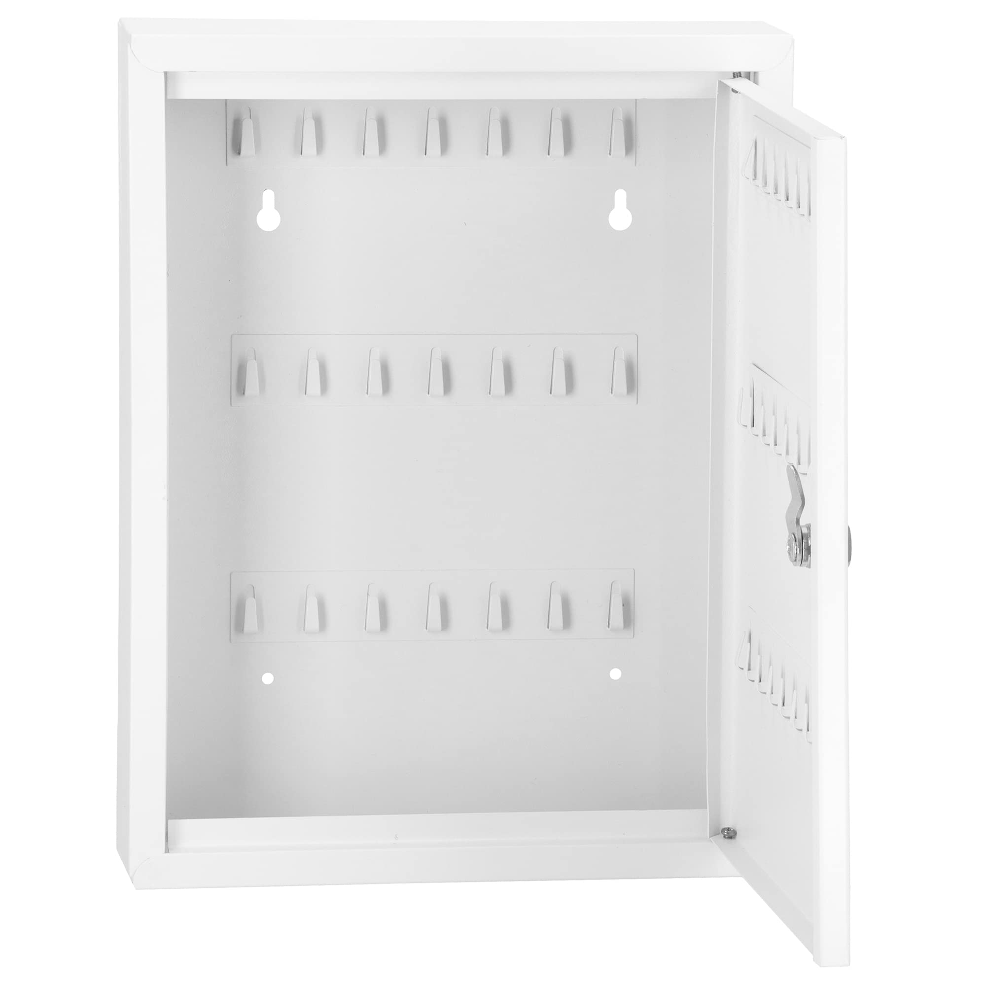 SPRINGOS Skrzynka na klucze szafka na klucze 27 x 35 x 8 cm, zamykana, w zestawie breloczek do kluczy, pudełko na 42 klucze