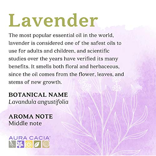 Aura Cacia Discover 100% Pure Lavender Essential Oil | Gc/Ms Tested For Purity | 7.4 Ml (0.25 Fl. Oz.) In Box With Uses Insert | Lavandula Angustifolia, 190847 #TOP1