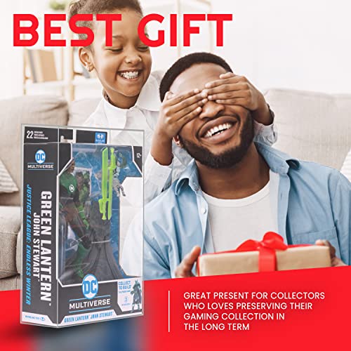 Action Figure Display Case Protector For Mcfarlane Dc Multiverse 7" Figures, Proudly Display & Protect Your Collection! 0.40Mm Acid Free Pet, Ultra-Clear, Achive-Grade, Will Last A Lifetime 10-Pack #TOP7