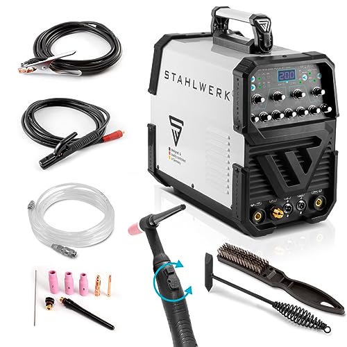 STAHLWERK AC/DC TIG 200 pulso ST soldadora con 200 amperios TIG MMA muchos parámetros de...