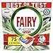 Fairy Platinum Plus - Tabletas de lavavajillas todo en 1 a granel, 75 tabletas, limón, paquete XXL, con tecnología Ant-Dull y acción de ayuda para el enjuague