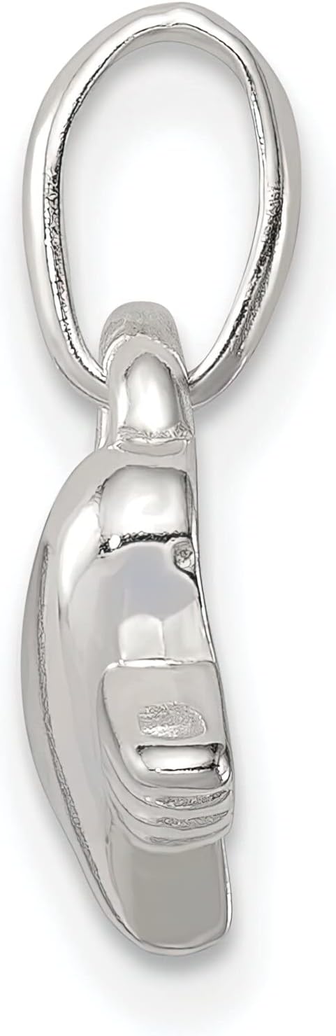 Sterling Silver Heart w/Wings Charm & 18" Chain