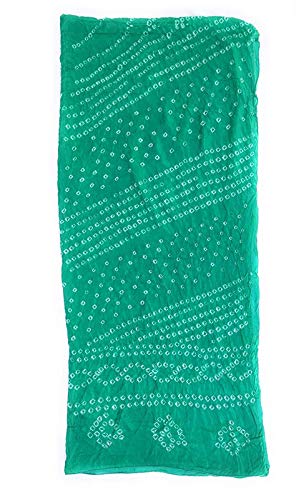 Image of PK HUB Women's Jaipuri Rajasthani Bandhani Dupatta | Art Silk Bandhej Dupatta with Gota Patti Work & Tassels (Free size)
