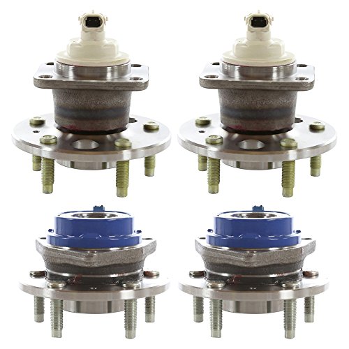 AutoShack HB123-359 Set of 4 Wheel Bearing Hub Front and Rear Wheel Hub Bearing and Assembly 5 Lugs with ABS Replacement for 2005-2009 Buick LaCrosse 2000-2012 Chevrolet Impala