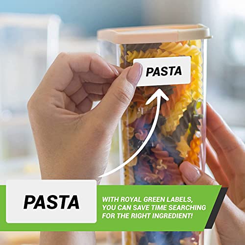 Royal Green Adesivi Rettangolari Colore Nero 40 MM...