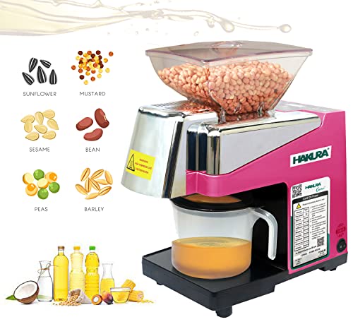 Image of HAKURA H2O-2B Comfort Oil Extractor Oil Maker Press Machine For Home 560 Watts (Pink)