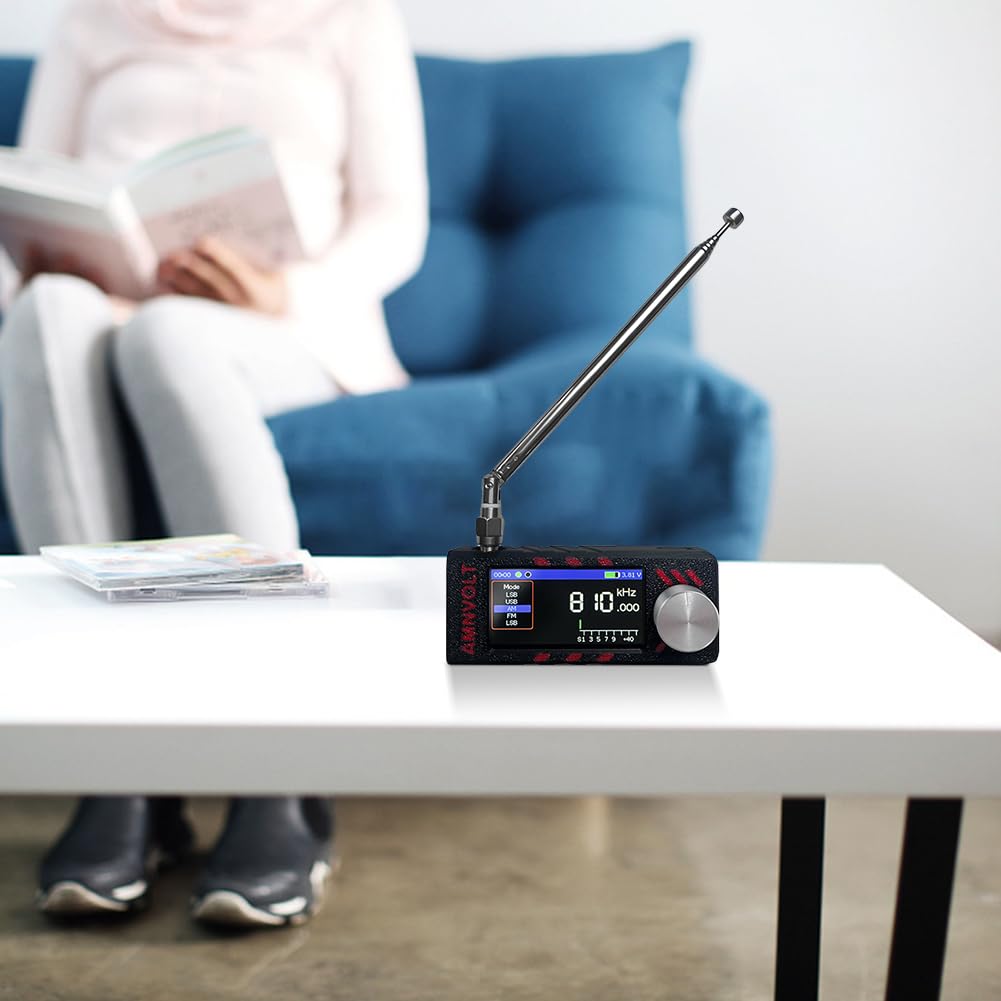 Radio portátil Receptor con Pantalla IPS de 1.9 Pulgadas Radio de Bolsillo USB Am/FM con Antena para Disfrutar de Todas Las Bandas y Estaciones
