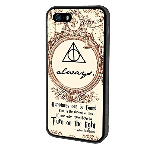 Image of iPhone SE case, Harry Potter Always Defensive Case Compatible with Apple iPhone 5SE / 5S / 5 (Black)