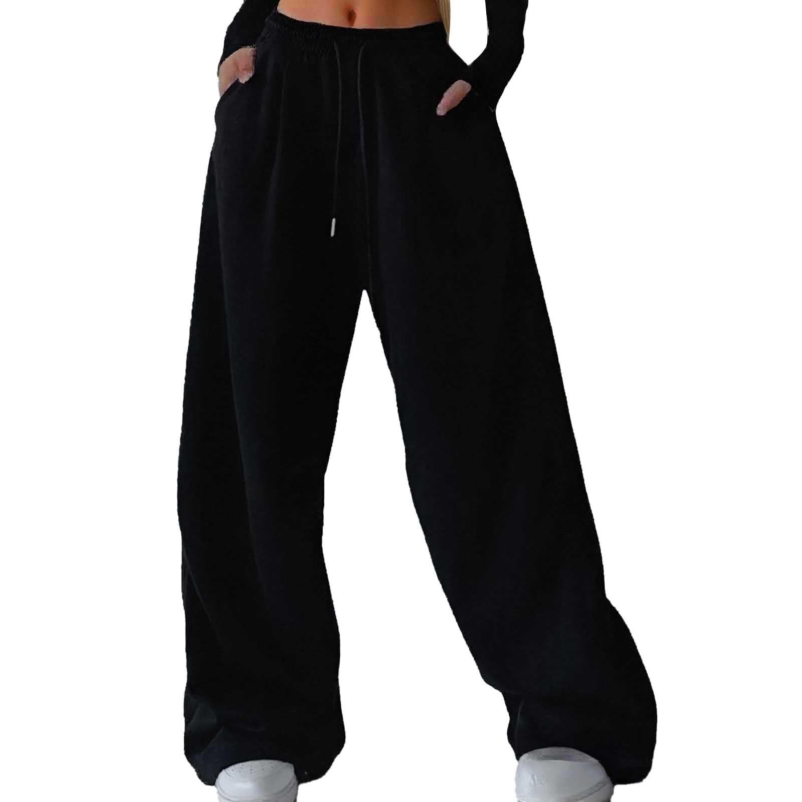 Pantalon Chandal Mujer Pantalones Chándal Largos Joggers Anchos Cómodos Algodon Elasticos Fitness Calentitos Running Deportivo Casual