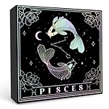 Pisces Gifts For Women, Zodiac Gifts For Women, Pisces Gifts, Wooden Box Sign with Pisces Signs, Astrology Gifts For Women Friend Bestie, Birthday Zodiac Gifts, Horoscope Spiritual Gifts