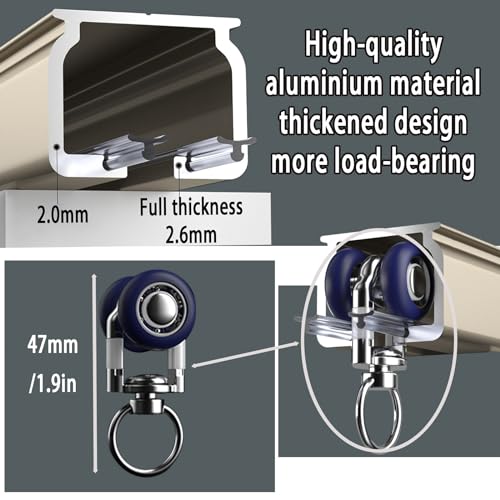 Rail à rideaux de qualité supérieure en aluminium durable W