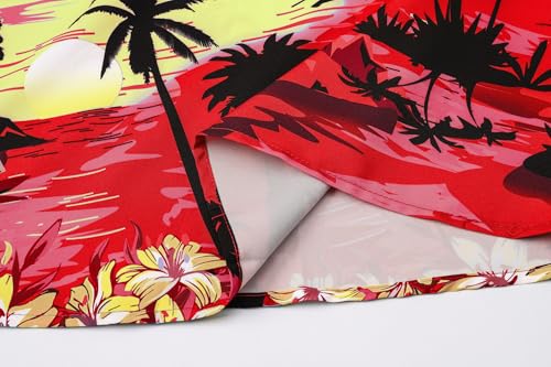 Image of Cromoncent Matching Hawaiian Outfits for Family, Dad and Son Matching Luau Beach Tropical Shirts Mommy Daughter Tropical Sets