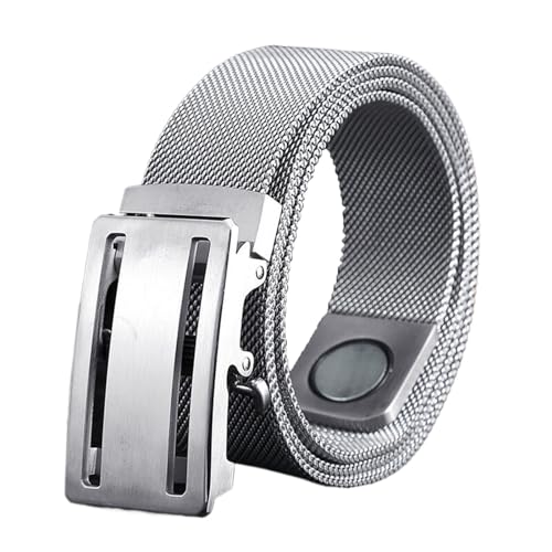 Ceinture tressée magnétique homme en acier inoxydable sans cuir