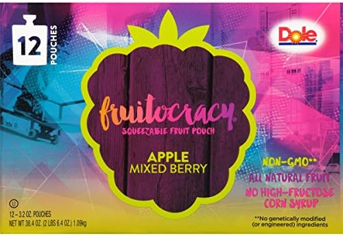 Dole Fruitocracy, Apple Mixed Berry, 3.2oz, 12 pouches