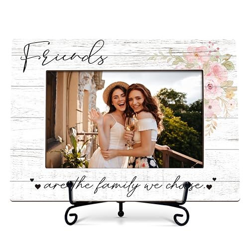 Friend Photo Frame Gifts, Long Distance Friendship Frames For Women, Friends Are The Family We...