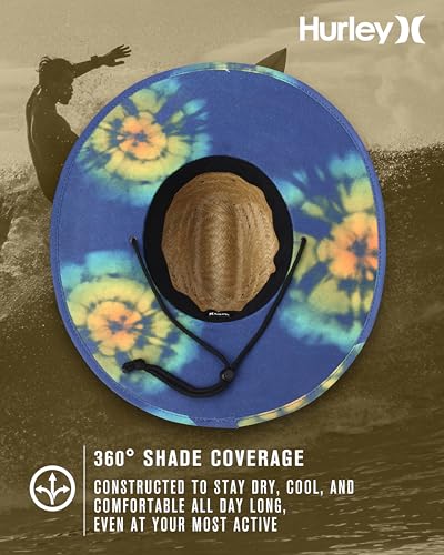 Image of Hurley Men's Straw Hat - Bayside Lifeguard Straw Sun Hat