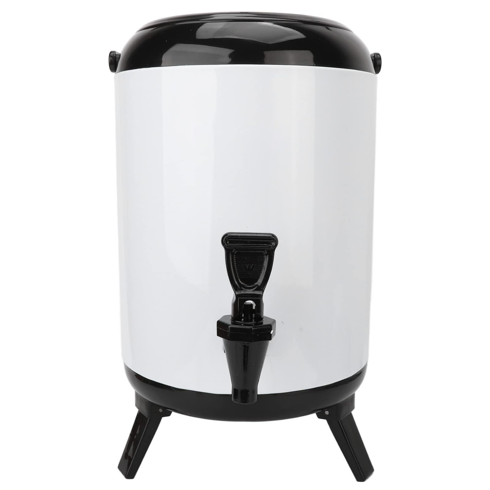 MYUYEE Stainless Steel Insulated Beverage Dispenser, 8L Safe Insulated Thermal Hot And Cold Beverage Dispenser With Faucet Spigot, Handle And Lid,Stainless Steel Bucket