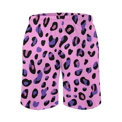Gradient-Leopard Mens Swim Trunks Quick Dry Board Shorts Beach Swimwear Bathing Suits3