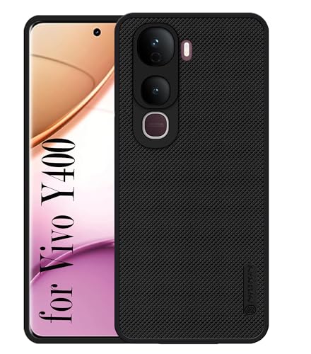 Image of Back Cover Case Compatible for Vivo Y400 5G (Textured Grip Design | Camera Protetion | Slim and Light Weight | Soft Touch and Feel | Black)