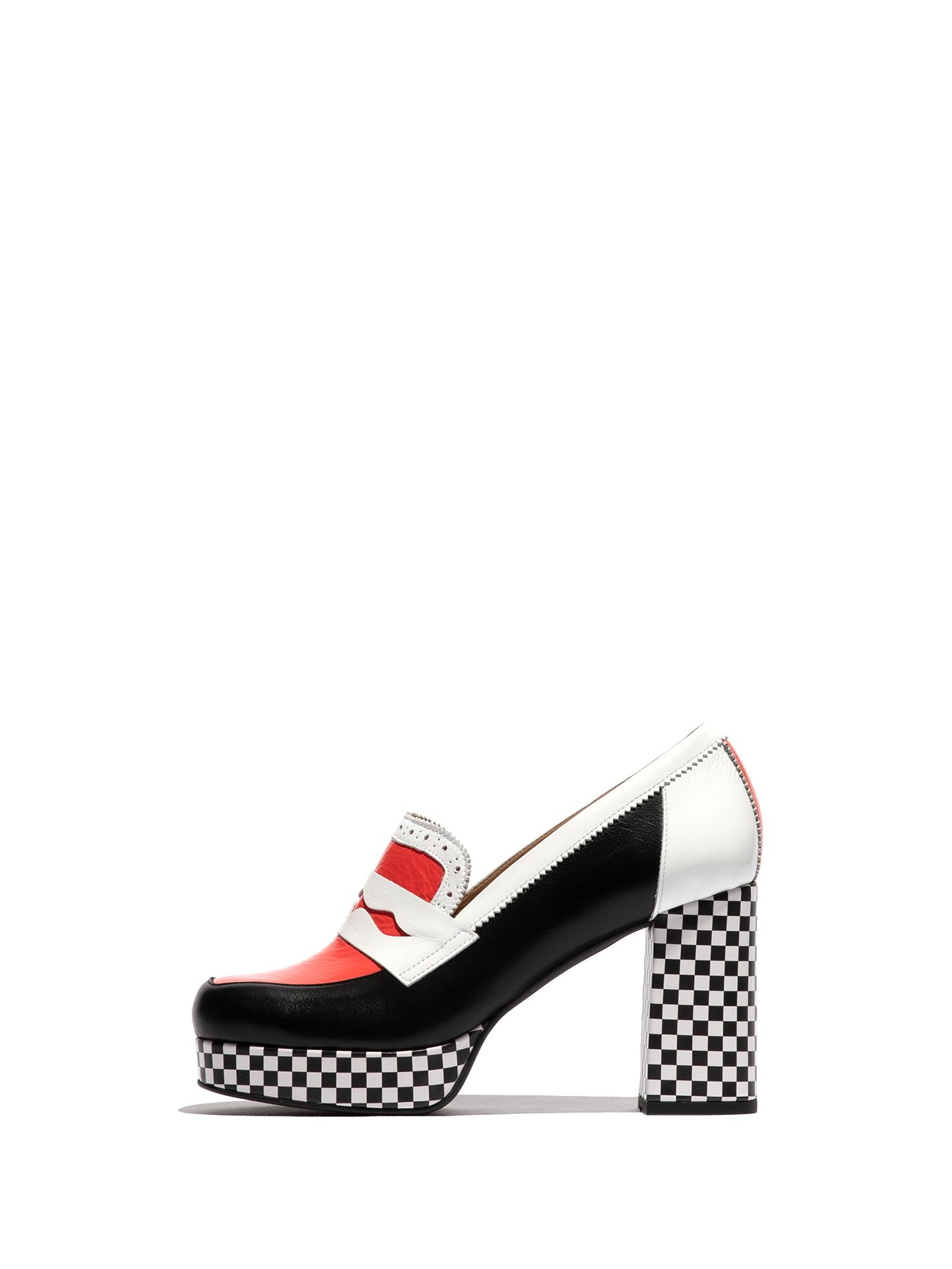 Fly London EROK453FLY, Moccasin Women's Fashion Shoes, Scarlet/Black/White, 6