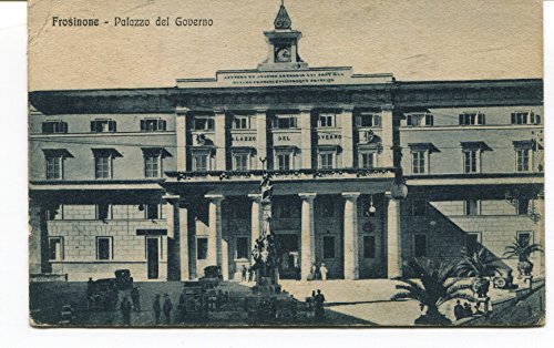 1932 Frosinone Palazzo del Governo auto d'epoca Guller dest. Roma FP B/N VG ANIM Cartolina Postale