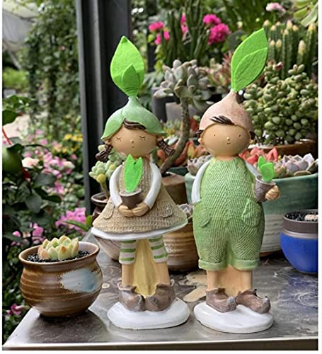 Statue et figurine en résine pour un jardin pastoral et mignon