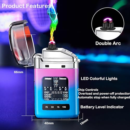 Encendedor Plasma Recargable Azul Polvo miniatura 4