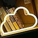 BEMOMENT Cloud Neon Light Signs Wall Decor Battery and USB Operated Bedside Lamps Home Decoration for Living Room,Children's Bedroom,Party,Christmas & Birthday Present(White)