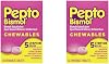 Pepto Bismol Chewable Tablets for Nausea, Heartburn, Indigestion, Upset Stomach, and Diarrhea - 5 Symptom Fast Relief, Original Flavor 12 ct Pack of 2