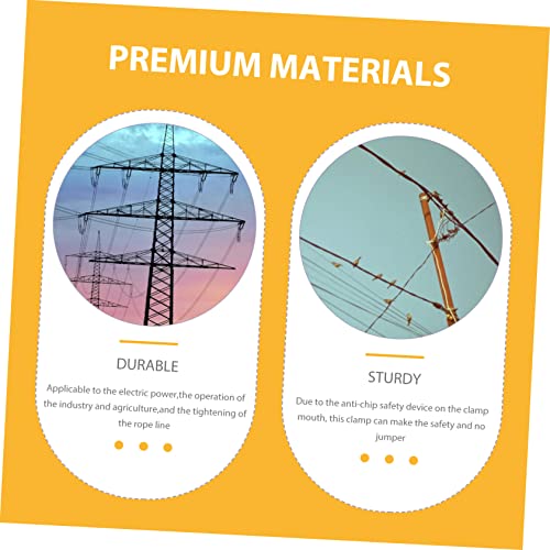 Villcase Collet Tensioner Power Tools Hand Tools Hand Puller Wire Grip Bare Wire Chicago Grip Cable Pulling Tool Rope Jaw Puller Cable Hand Puller 1T Tight Tool Copper Manual Golden #TOP7