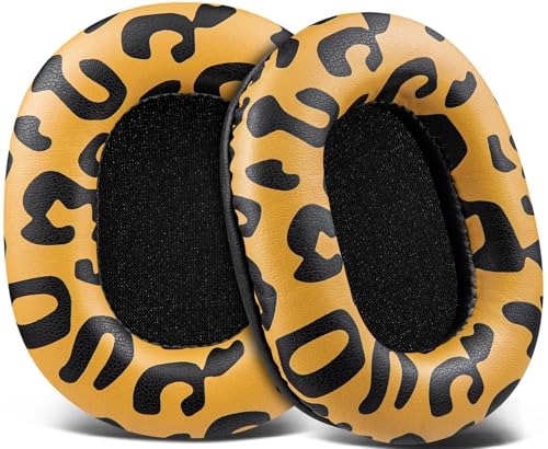 Image of SOULWIT Earpads Replacement for Audio Technica ATH M50X M50XBT M50RD M40X M30X M20X MSR7 SX1 Monitor Headphones, Ear Pads Cushions with Softer Protein Leather, High-Density Foam - Tiger Stripe