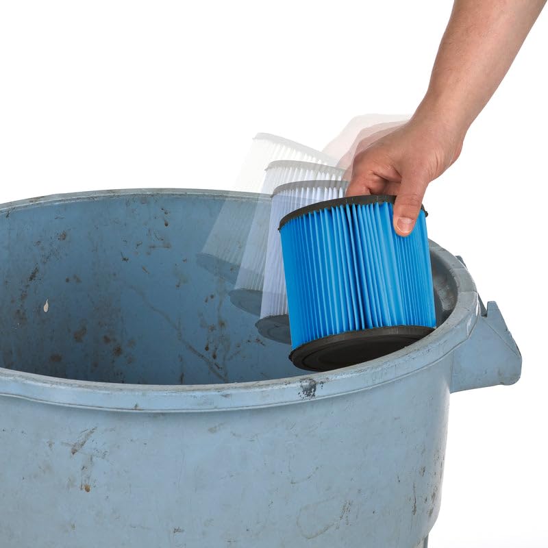 Image of Shop-Vac 903-50-00 Ultra Web Cartridge Filter For Wet Or Dry Pick Up, Blue (9035000)