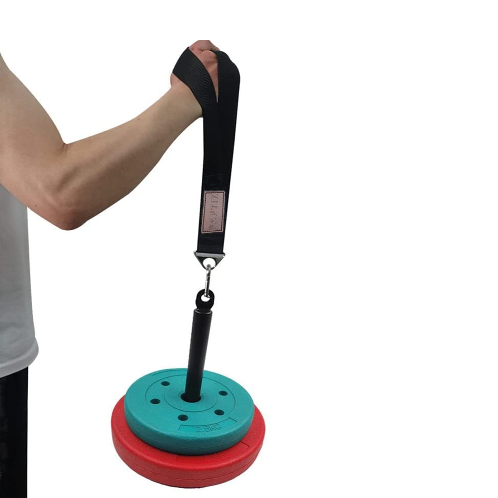 PANTIK Ceinture d'entraînement pour bras de lutte nylon Sangle de bras de gym avec mousqueton en multi-usage pour triceps et avant-bras musculation pour machine à câble et poids libre