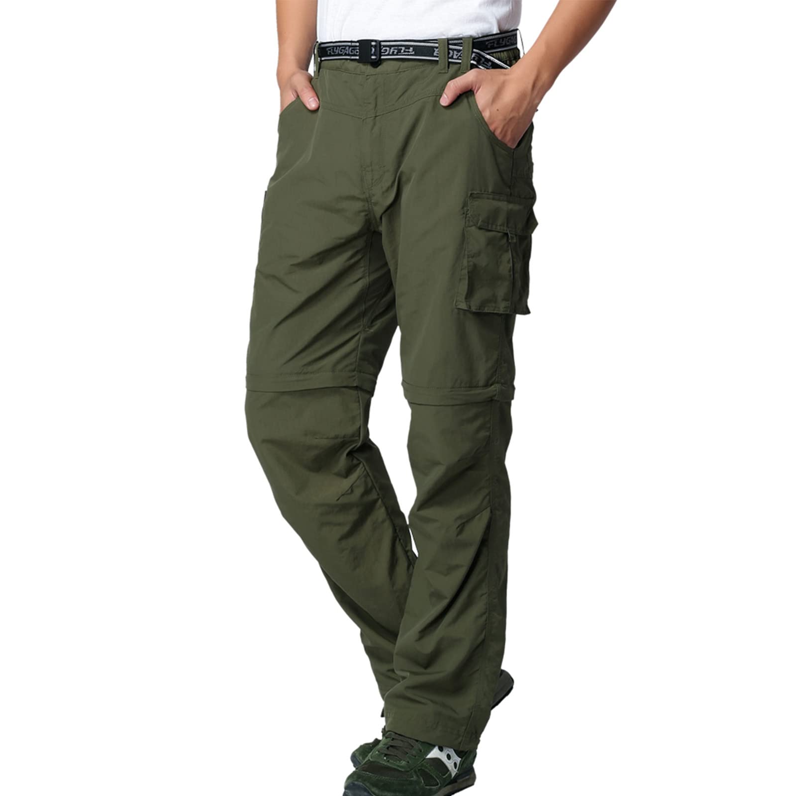 Herren Wanderhose Zip Off Leichte Atmungsaktiv Schnell Trockend Trekkinghose Abnehmbar Funktionshose Stretch Sommer Outdoorhose