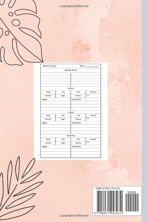 Anxiety Journal for Teens : A Diary for Teens and Adults with Anxiety to Track Triggers and Coping Skills - Daily Mood Tracker - One Minute A Day Journal - Undated One Year Supply image 3