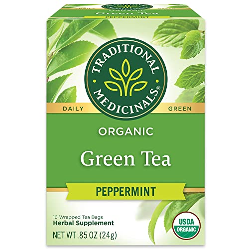 Traditional Medicinals Tea Grn Peppermint Org