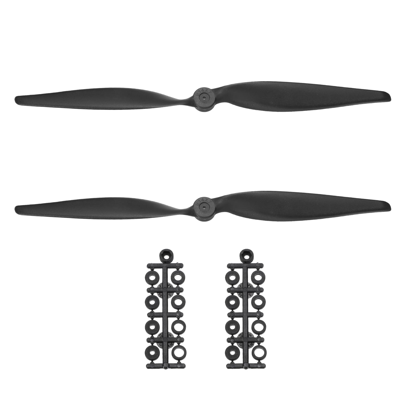 sourcing map 3 Pcs 14x7 Inch Propeller RC Propellers 2-Vane Blades Props with Washer for RC Airplane Aircraft Prop Controlled Airplanes Lightweight Drones, Black