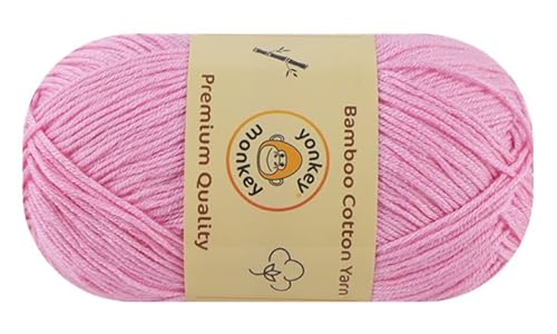 10-Pack Yonkey Monkey Skein Tencel Yarn - 70% Bamboo, 30% Cotton - Softest Quality Crocheting, Knitting Supplies - Lightweight And Breathable Fabric Threads 210 Meters #TOP1