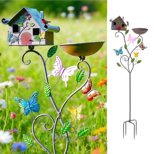 57" Bird House and Bath Stake