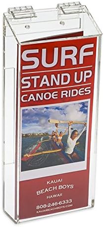 Dispensador de literatura de montaje en pared de acrílico para folletos al aire libre