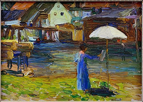 Toile Kallmünz de Kandinsky 60x90cm pour créer un salon élégant et artistique