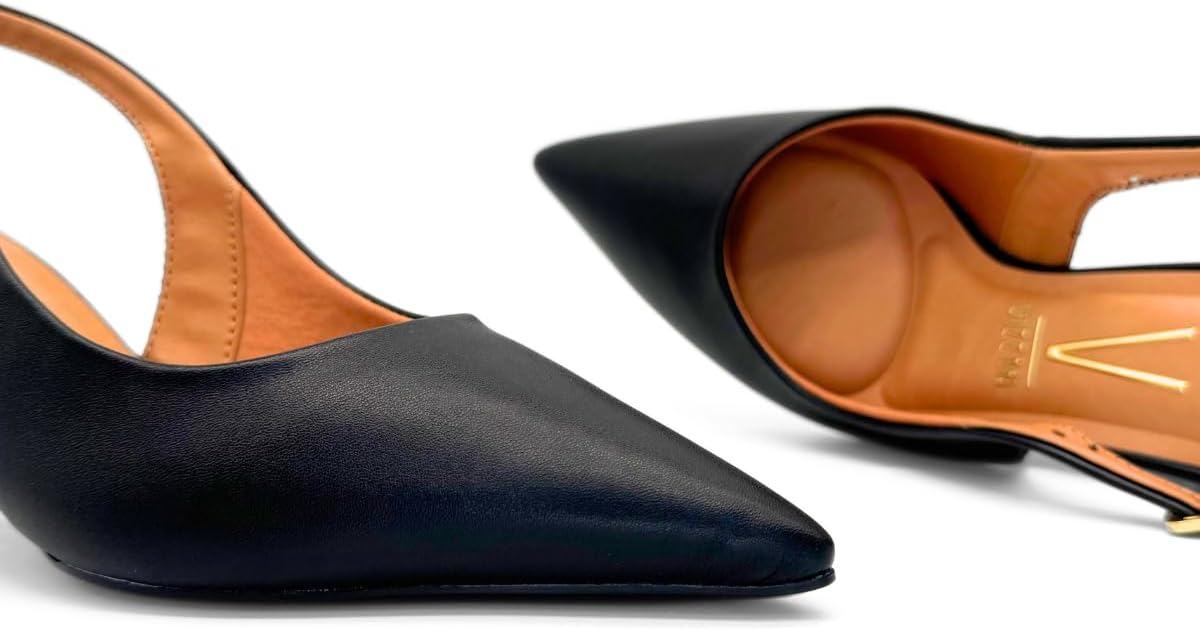 Sapato Feminino Scarpin Slingback Vizzano Salto Anabela Napa Conforto e Estabilidade