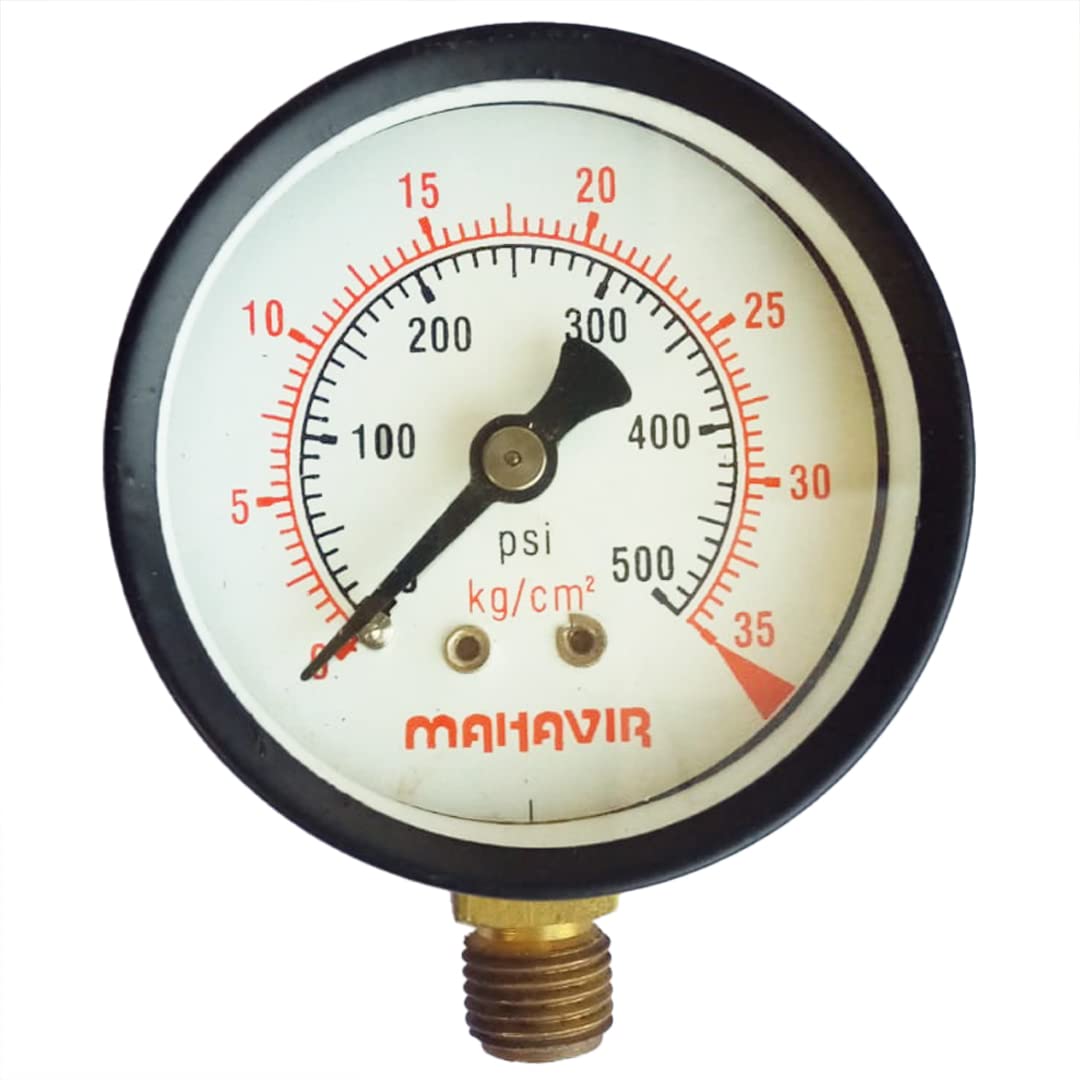 B.K.Jagan & Co Pressure Gauge-2 1/2 Inch Thread 1/4Inch (500 PSI 35 Kg/Cm²) (B0BTHBJ8S5) Amazon Price History, Amazon Price Tracker