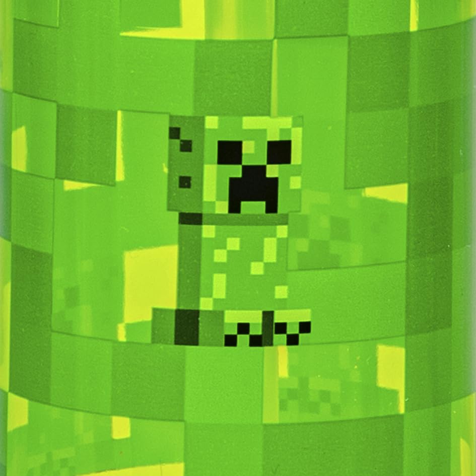 Zak Designs Minecraft Creeper Sage 16oz Leak-Proof Straw Kids Water Bottle view 8
