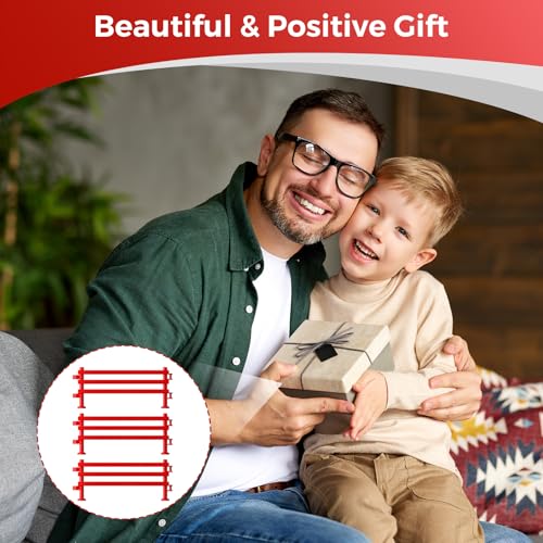 BREANIFULL 100 Stück Pferd Corral Zaun Eltern-Kind Aktivitäten Rotholzfarbe Zaun Kreatives Lernspielzeug für Kinder 3-12 Jahre Ideal für Bauernhof-Szenen und DIY-Projekte 9 * 4 * 0.8 cm