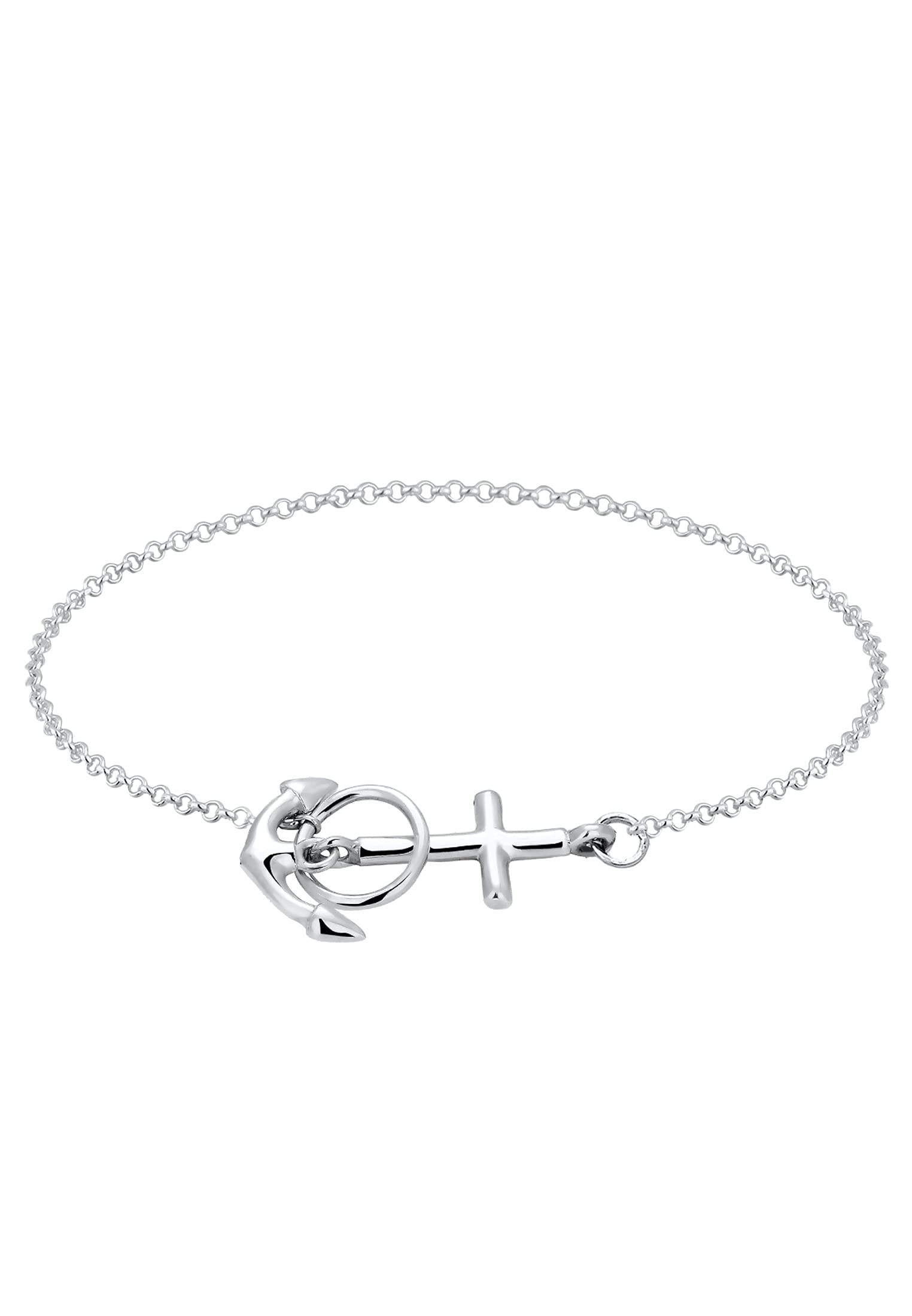 Elli Women's 925 Sterling Silver Xilion Cut Bracelet 18 cm