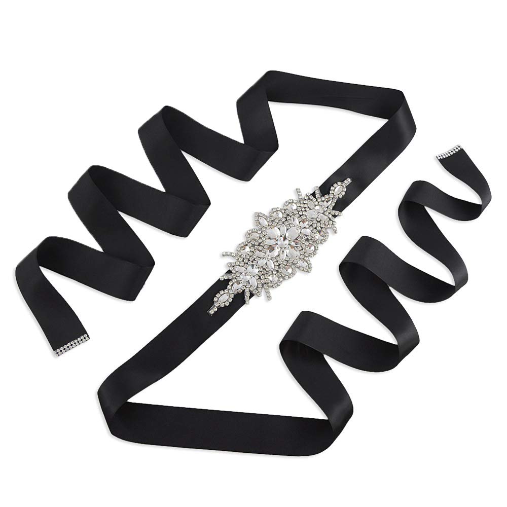 Women Prom Evening Dress Decorative Waistband Bridal Crystal Sashes Wedding Belt Sash with Rhinestones