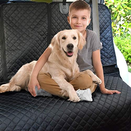 Vailge Bench Dog Car Seat Cover for Back Seat, 100% Waterproof Dog Car Seat Covers, Heavy-Duty Nonslip Back Seat Cover for Dogs, Washable Compatible Pet Car Seat Cover for Cars SUVs (Standard, Black)